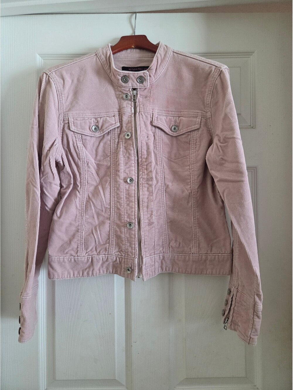 Calvin Klein Jeans Women's Pink Corduroy Jacket XL